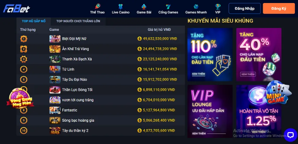 Giải đấu Slot độc quyền